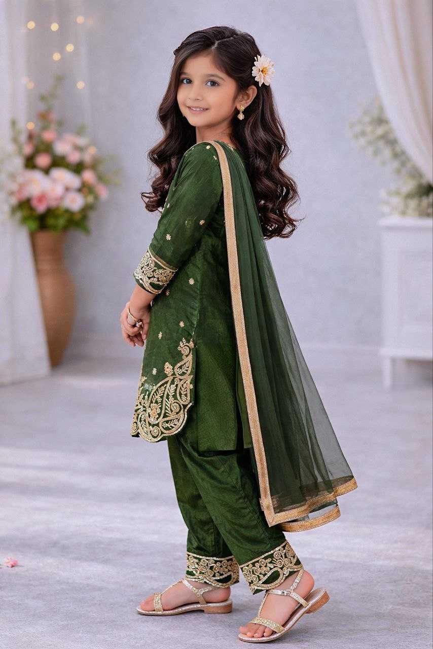 Ynf Pure Silk KESH167 nights Kids Wear Wholesale Kids Suit Kids Festive Wear Kids Party Wear Ethnic Manufacturer- Kids Exports