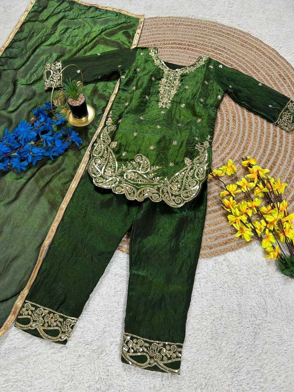 Ynf Pure Silk KESH167 nights Kids Wear Wholesale Kids Suit Kids Festive Wear Kids Party Wear Ethnic Manufacturer- Kids Exports