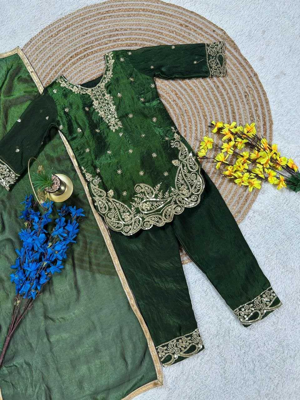 Ynf Pure Silk KESH167 nights Kids Wear Wholesale Kids Suit Kids Festive Wear Kids Party Wear Ethnic Manufacturer- Kids Exports