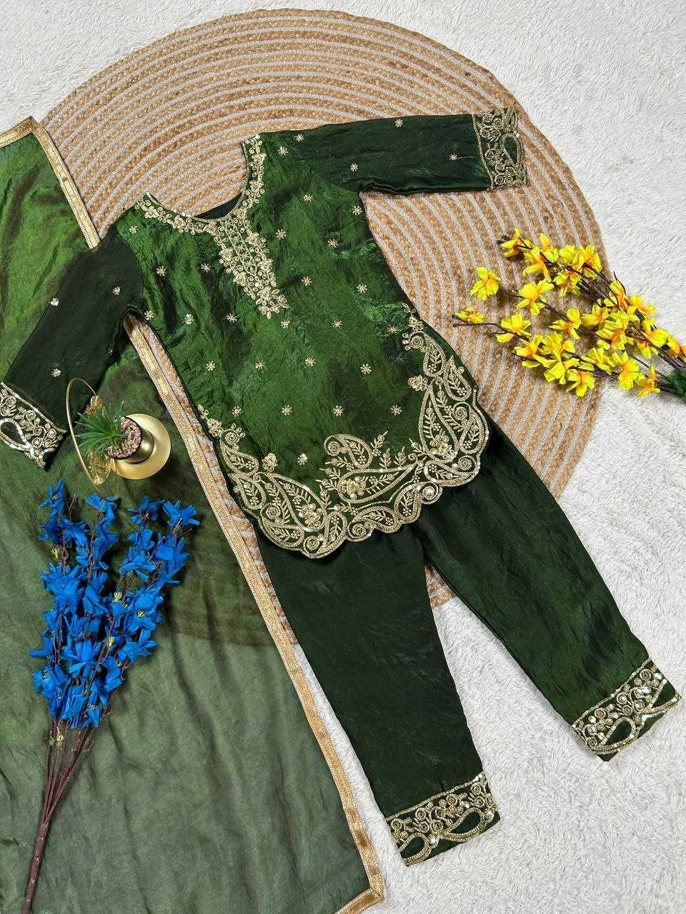 Ynf Pure Silk KESH167 nights Kids Wear Wholesale Kids Suit Kids Festive Wear Kids Party Wear Ethnic Manufacturer- Kids Exports