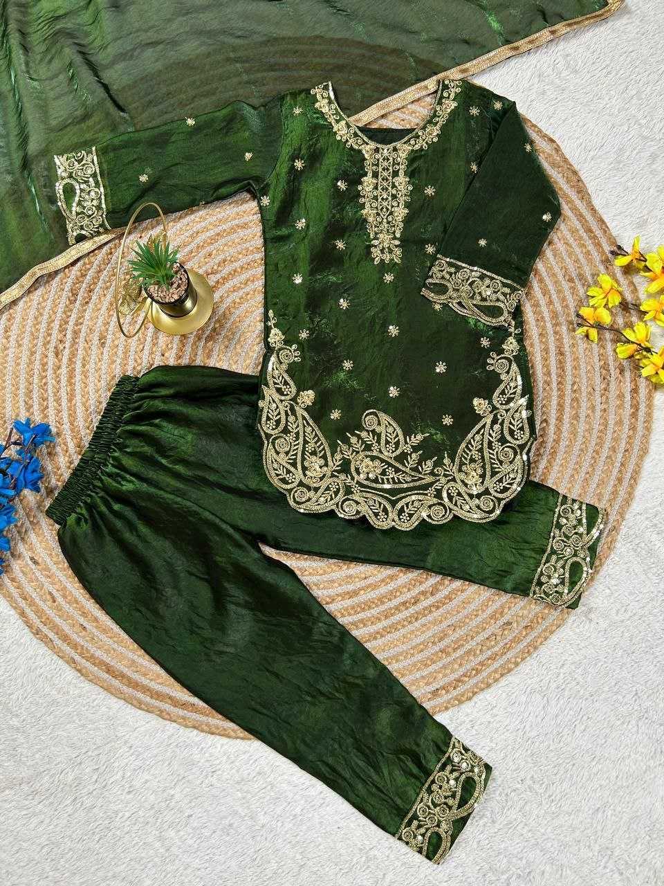 Ynf Pure Silk KESH167 nights Kids Wear Wholesale Kids Suit Kids Festive Wear Kids Party Wear Ethnic Manufacturer- Kids Exports