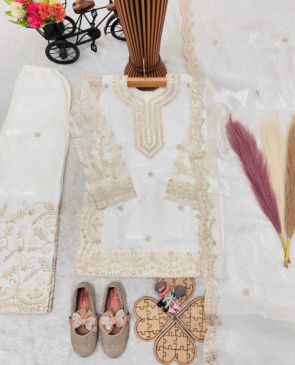 Ynf Pure Silk RIN234 244 Kids Wear Wholesale Kids Sharara Kids Traditional Outfits Kids Party Wear Ethnic Manufacturer- Kids Exports