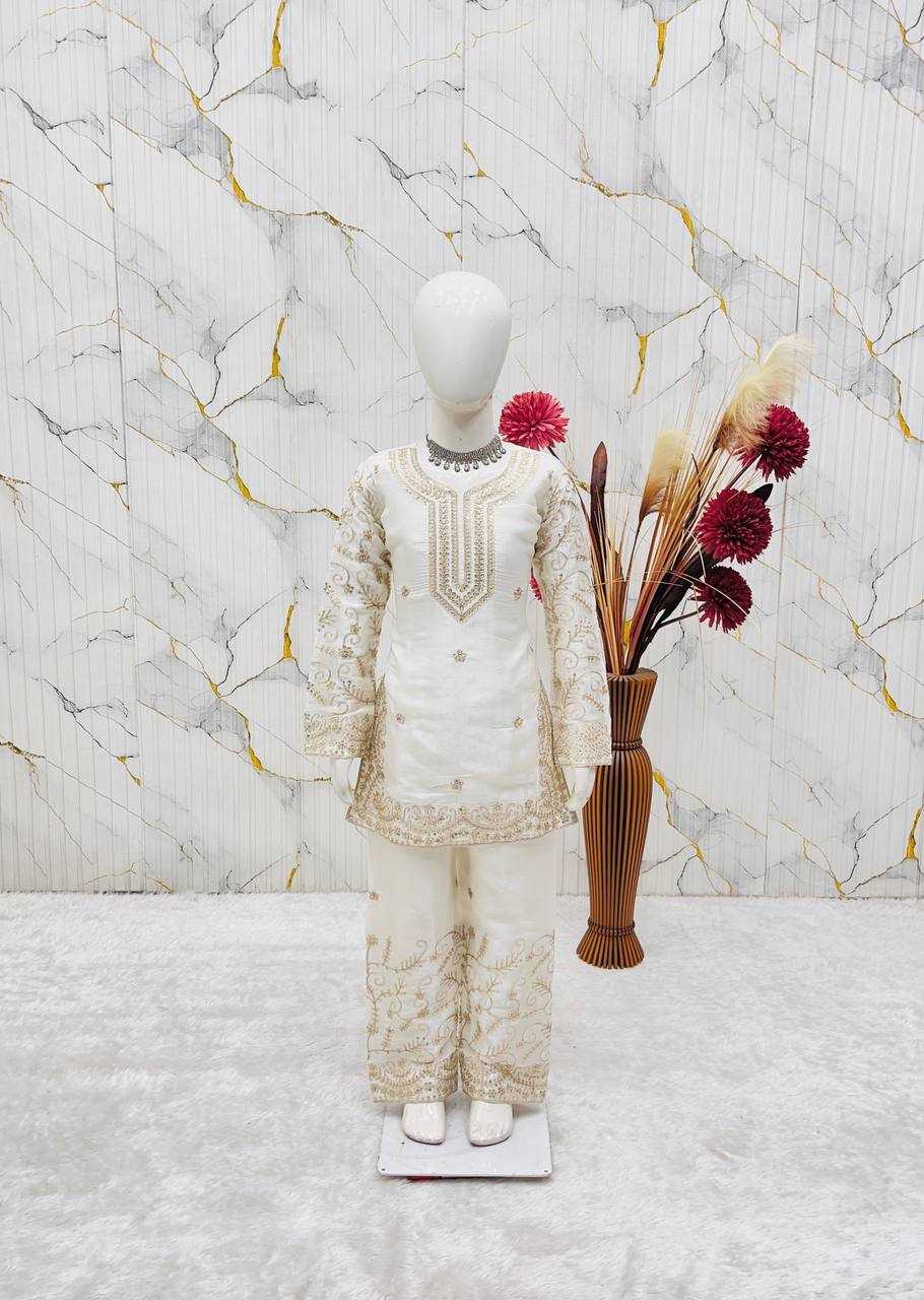 Ynf Pure Silk RIN234 244 Kids Wear Wholesale Kids Sharara Kids Traditional Outfits Kids Party Wear Ethnic Manufacturer- Kids Exports