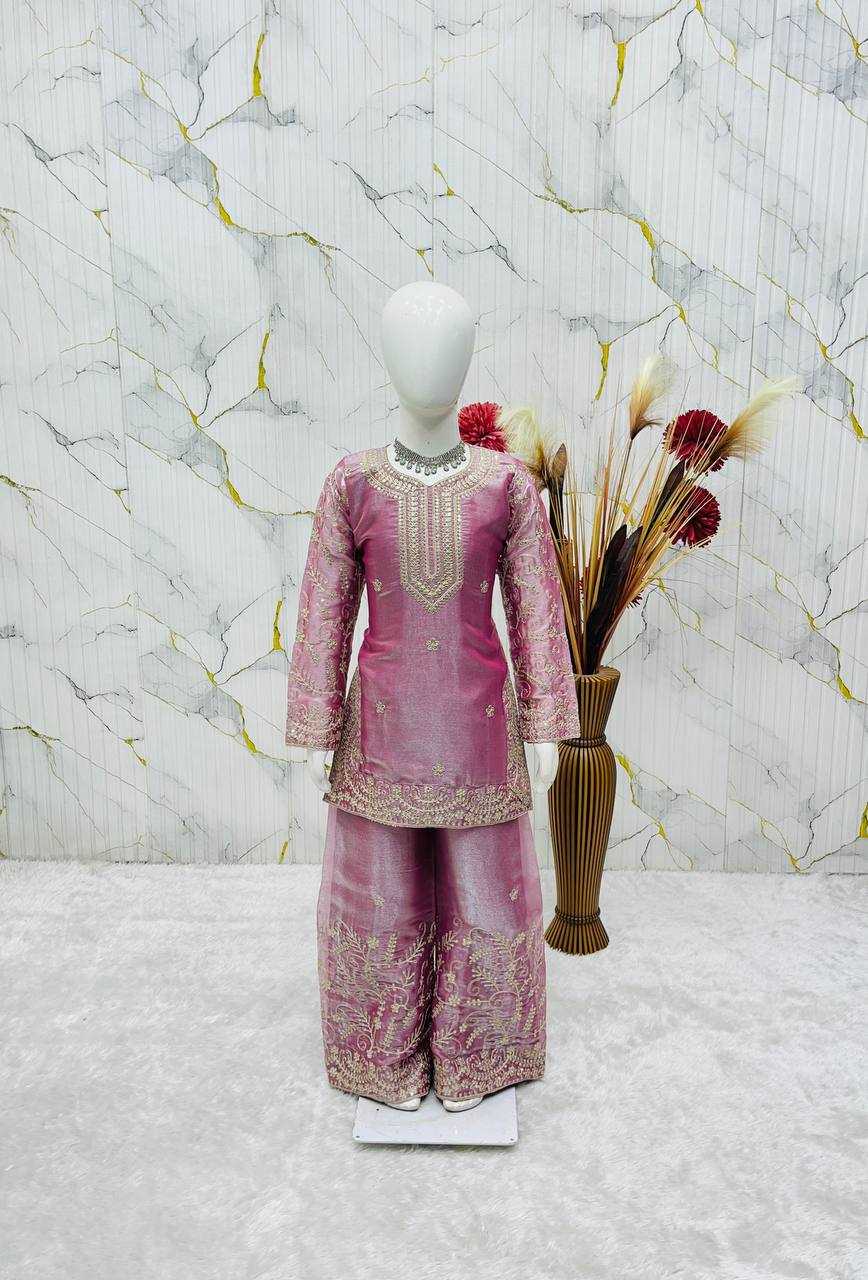 Ynf Pure Silk RIN234 244 Kids Wear Wholesale Kids Sharara Kids Traditional Outfits Kids Party Wear Ethnic Manufacturer- Kids Exports