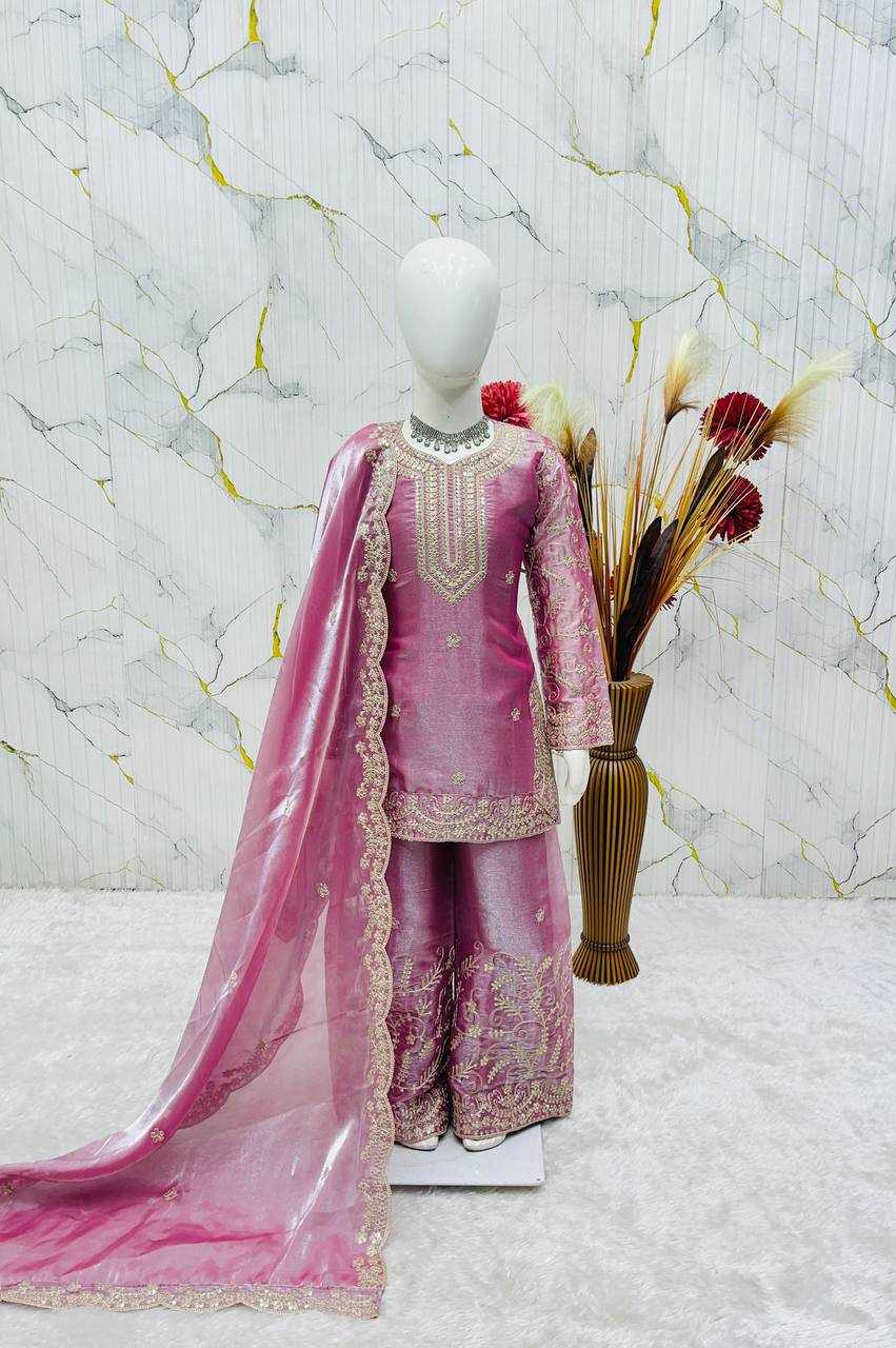 Ynf Pure Silk RIN234 244 Kids Wear Wholesale Kids Sharara Kids Traditional Outfits Kids Party Wear Ethnic Manufacturer- Kids Exports