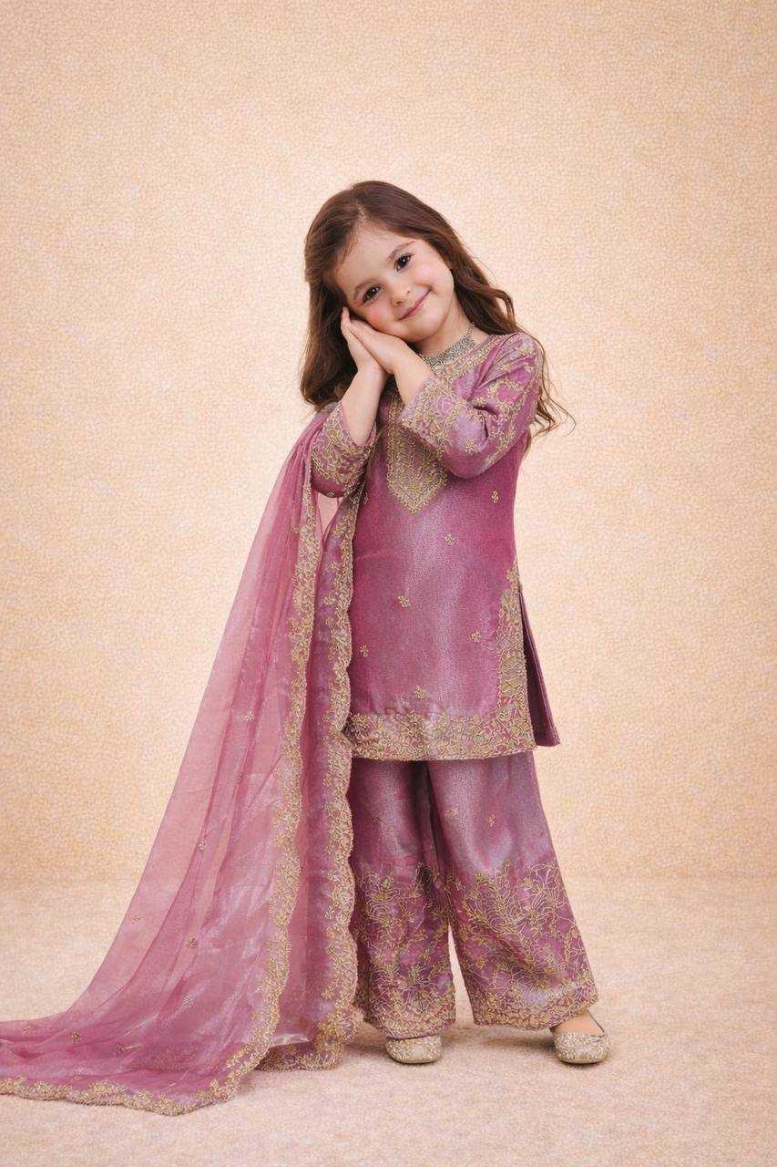 Ynf Pure Silk RIN234 244 Kids Wear Wholesale Kids Sharara Kids Traditional Outfits Kids Party Wear Ethnic Manufacturer- Kids Exports