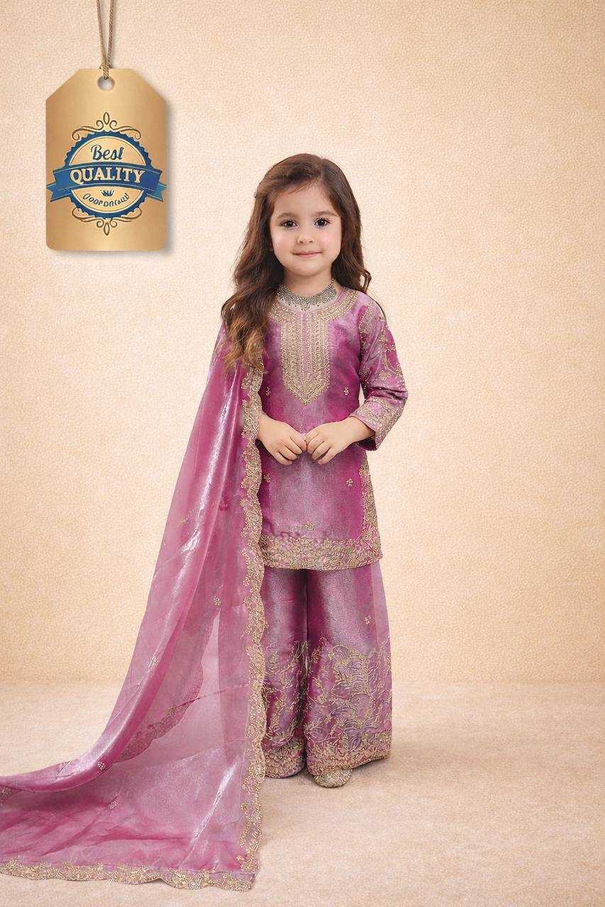 Ynf Pure Silk RIN234 244 Kids Wear Wholesale Kids Sharara Kids Traditional Outfits Kids Party Wear Ethnic Manufacturer- Kids Exports