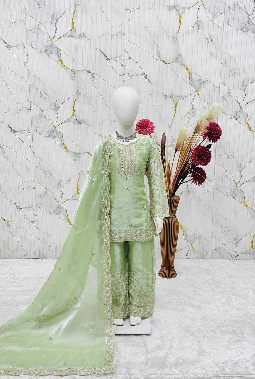 Ynf Pure Silk RIN234 244 Kids Wear Wholesale Kids Sharara Kids Traditional Outfits Kids Party Wear Ethnic Manufacturer- Kids Exports
