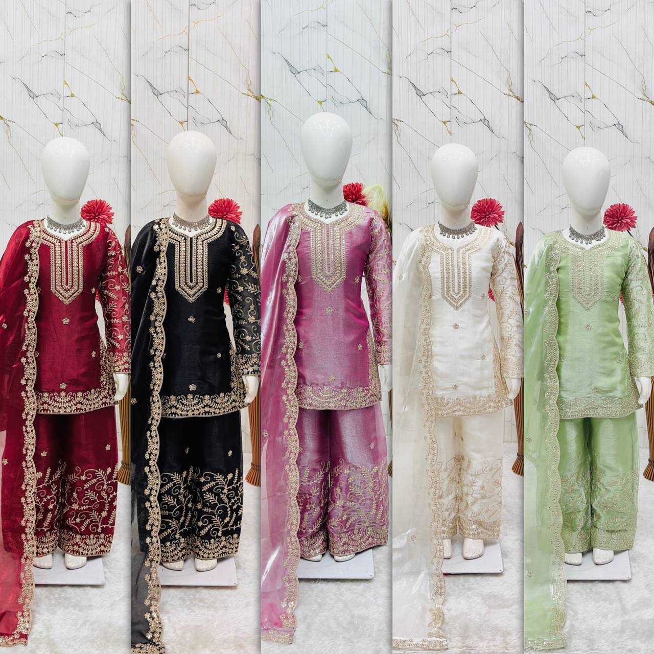Ynf Pure Silk RIN234 244 Kids Wear Wholesale Kids Sharara Kids Traditional Outfits Kids Party Wear Ethnic Manufacturer- Kids Exports