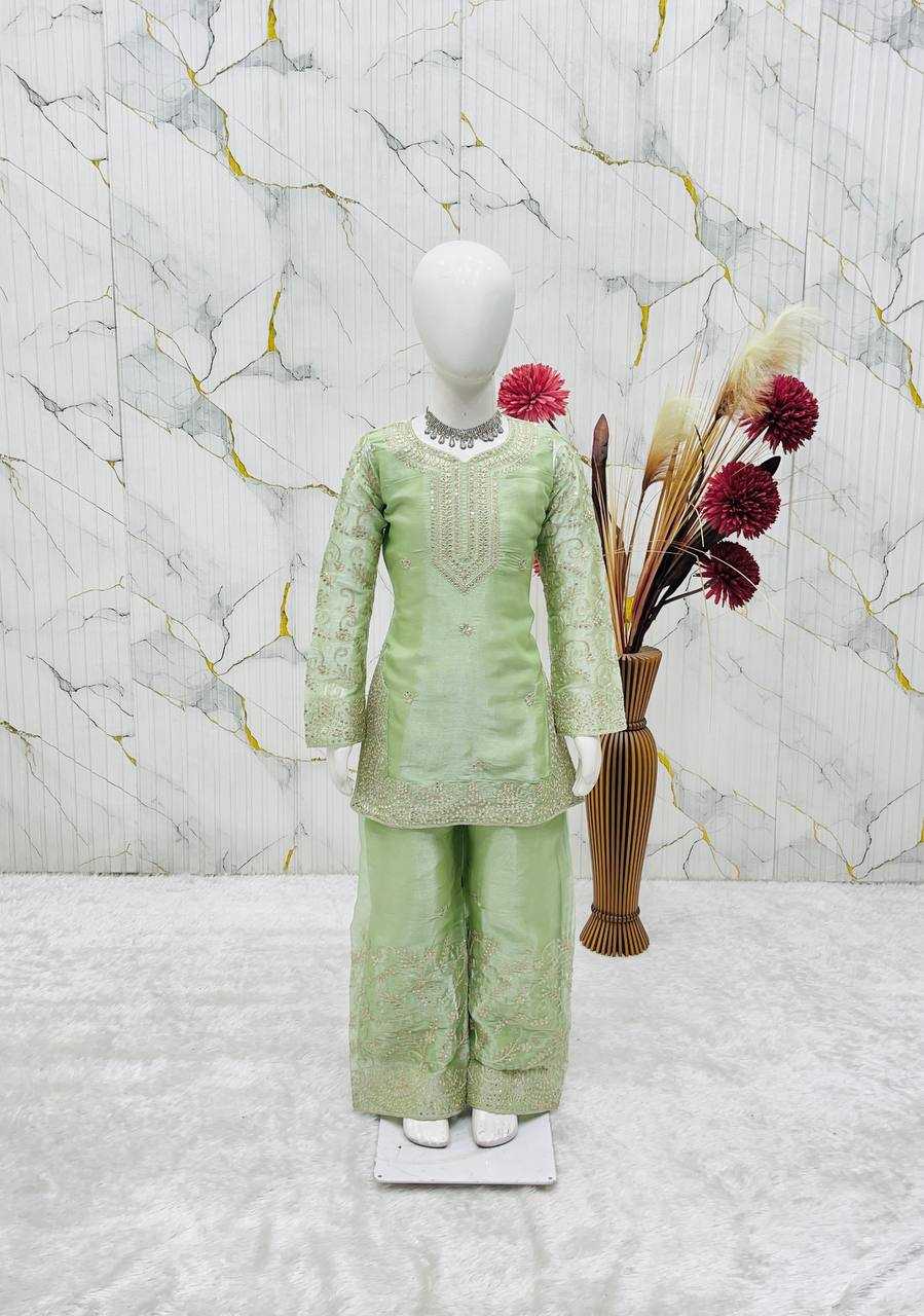Ynf Pure Silk RIN234 244 Kids Wear Wholesale Kids Sharara Kids Traditional Outfits Kids Party Wear Ethnic Manufacturer- Kids Exports