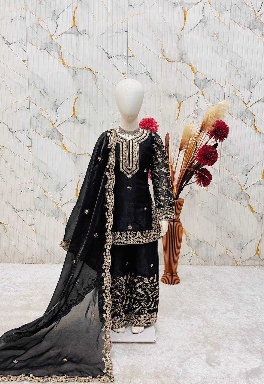 Ynf Pure Silk RIN234 244 Kids Wear Wholesale Kids Sharara Kids Traditional Outfits Kids Party Wear Ethnic Manufacturer- Kids Exports