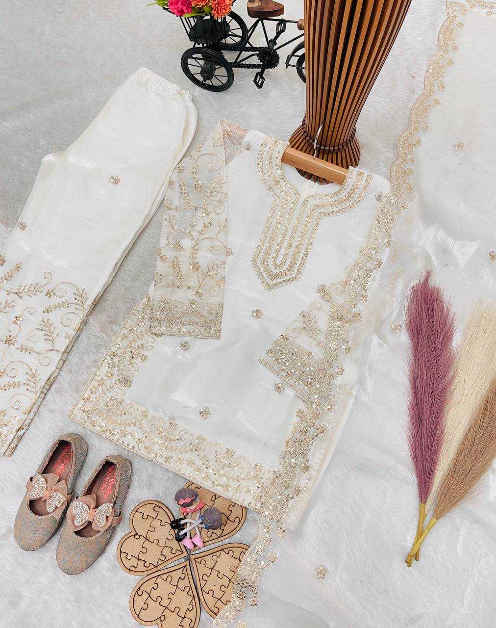 Ynf Pure Silk RIN234 244 Kids Wear Wholesale Kids Sharara Kids Traditional Outfits Kids Party Wear Ethnic Manufacturer- Kids Exports