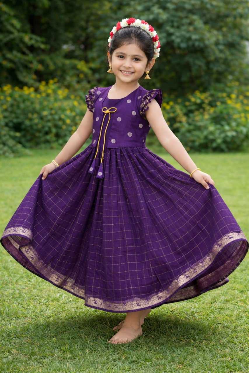Ynf Pure Viscos KESH505 Prasanti Kids Wear Wholesale Kids Gown Kids Designer Frock Kids Navratri Outfits Manufacturer- Kids Exports
