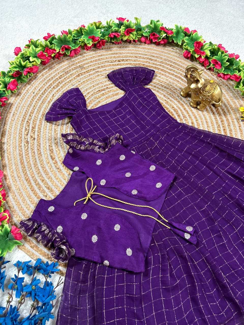 Ynf Pure Viscos KESH505 Prasanti Kids Wear Wholesale Kids Gown Kids Designer Frock Kids Navratri Outfits Manufacturer- Kids Exports