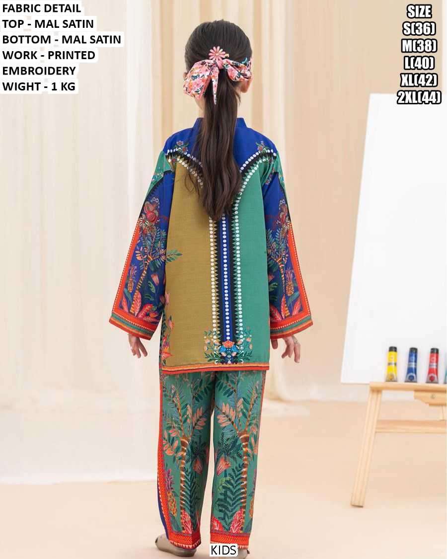 Ynf Satin KESH481 KIDS Kids Wear Festive Collections Wholesale Kids Suit Kids Co-ord Set Kids Party Wear Ethnic Manufacturer- Kids Exports