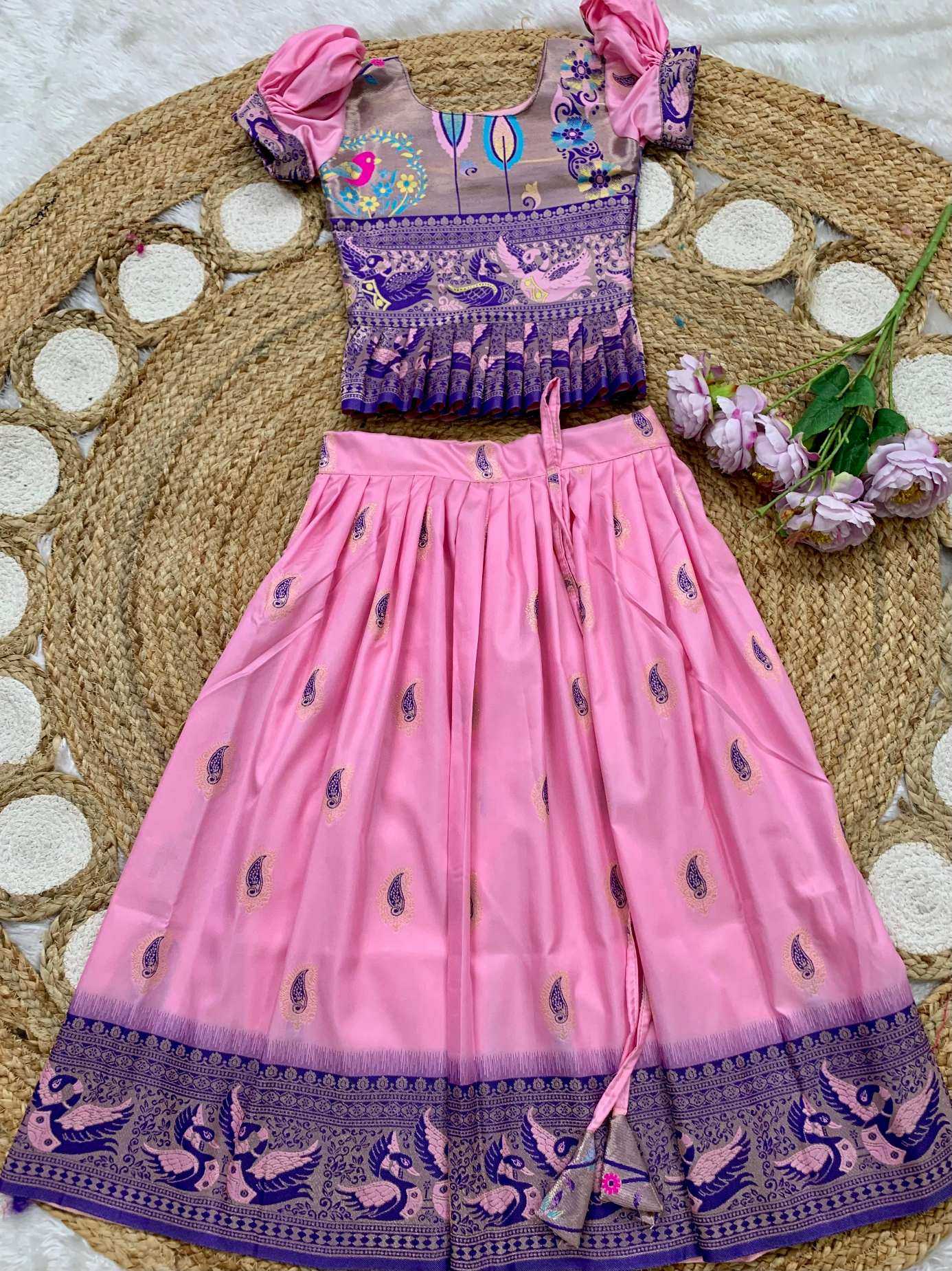 Ynf Soft Silk KESH685 Fariyaza Kids Wear Wholesale Kids Lehenga Kids Lehenga Choli Baby Girl Lehenga Manufacturer- Kids Exports