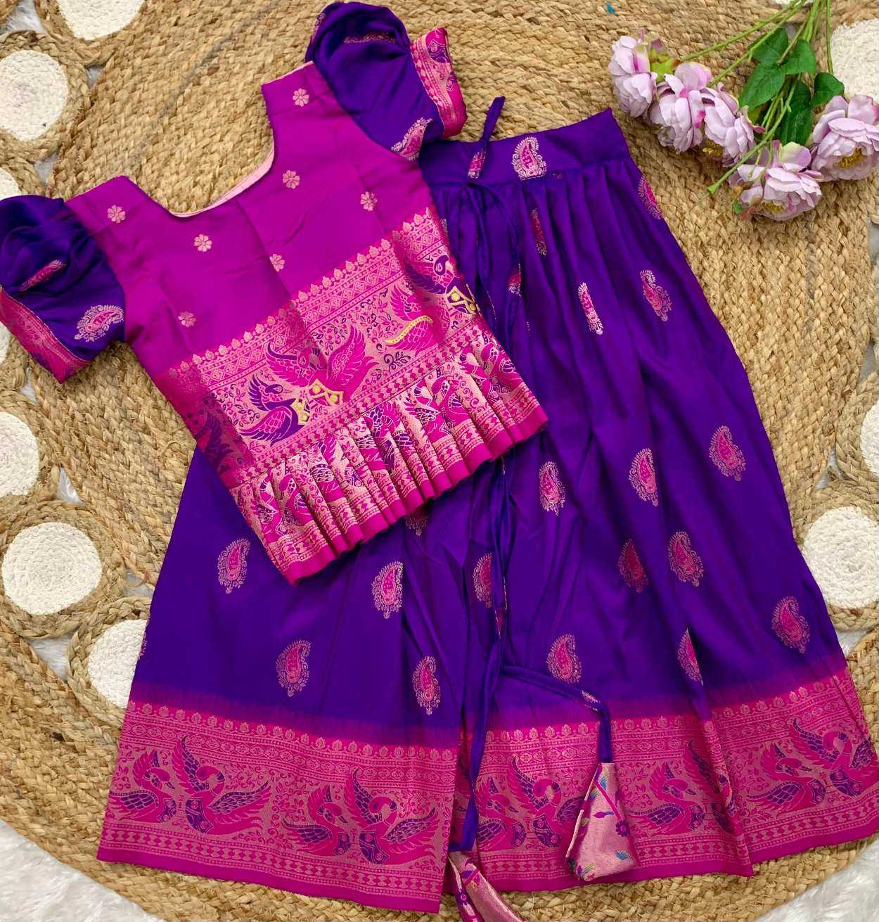 Ynf Soft Silk KESH685 Fariyaza Kids Wear Wholesale Kids Lehenga Kids Lehenga Choli Baby Girl Lehenga Manufacturer- Kids Exports