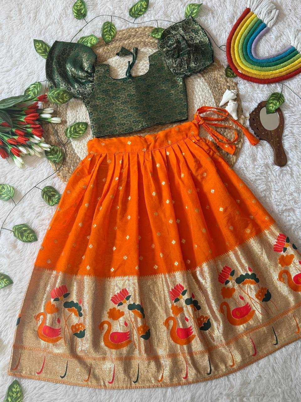 Ynf Soft Silk KESH709 41 Kids Wear Wholesale Kids Designer Frock Kids Lehenga Choli Kids Festive Wear Manufacturer- Kids Exports