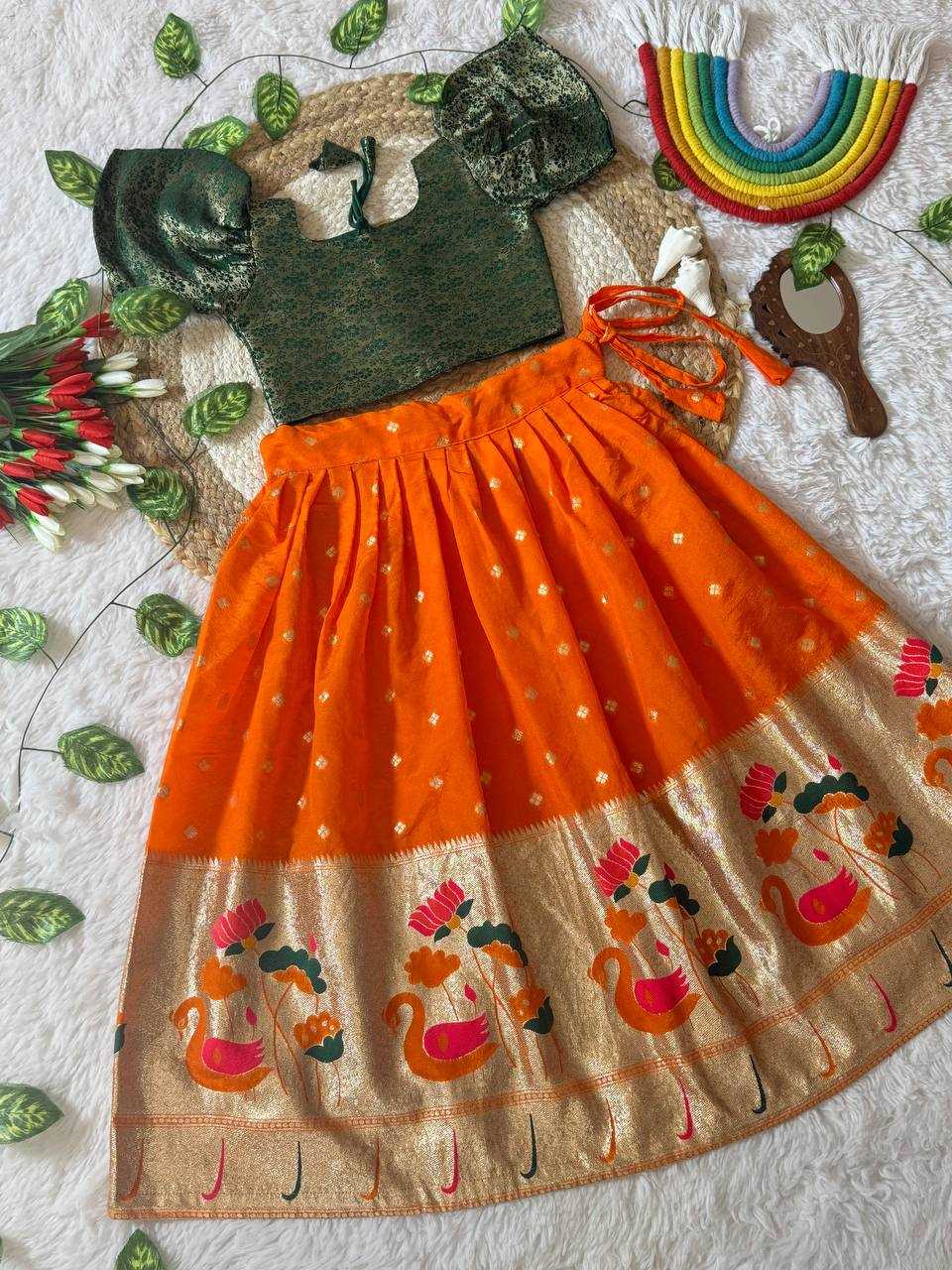 Ynf Soft Silk KESH709 41 Kids Wear Wholesale Kids Designer Frock Kids Lehenga Choli Kids Festive Wear Manufacturer- Kids Exports