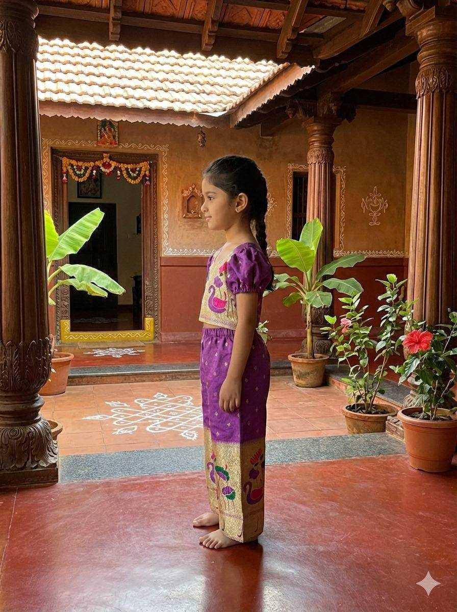 Ynf Soft Silk KESH709 42 Kids Wear Wholesale Kids Co-ord Set Kids Traditional Outfits Kids Lehenga Choli Manufacturer- Kids Exports