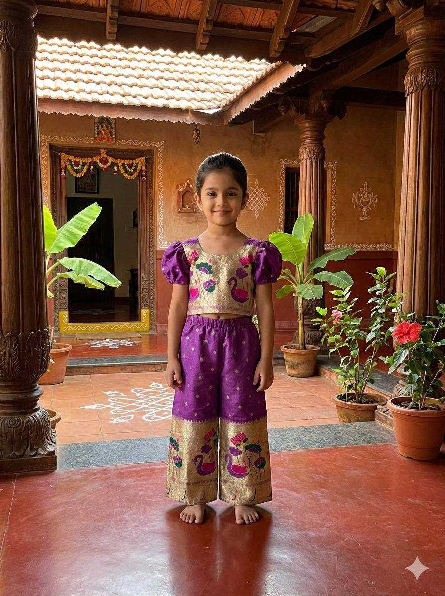 Ynf Soft Silk KESH709 42 Kids Wear Wholesale Kids Co-ord Set Kids Traditional Outfits Kids Lehenga Choli Manufacturer- Kids Exports