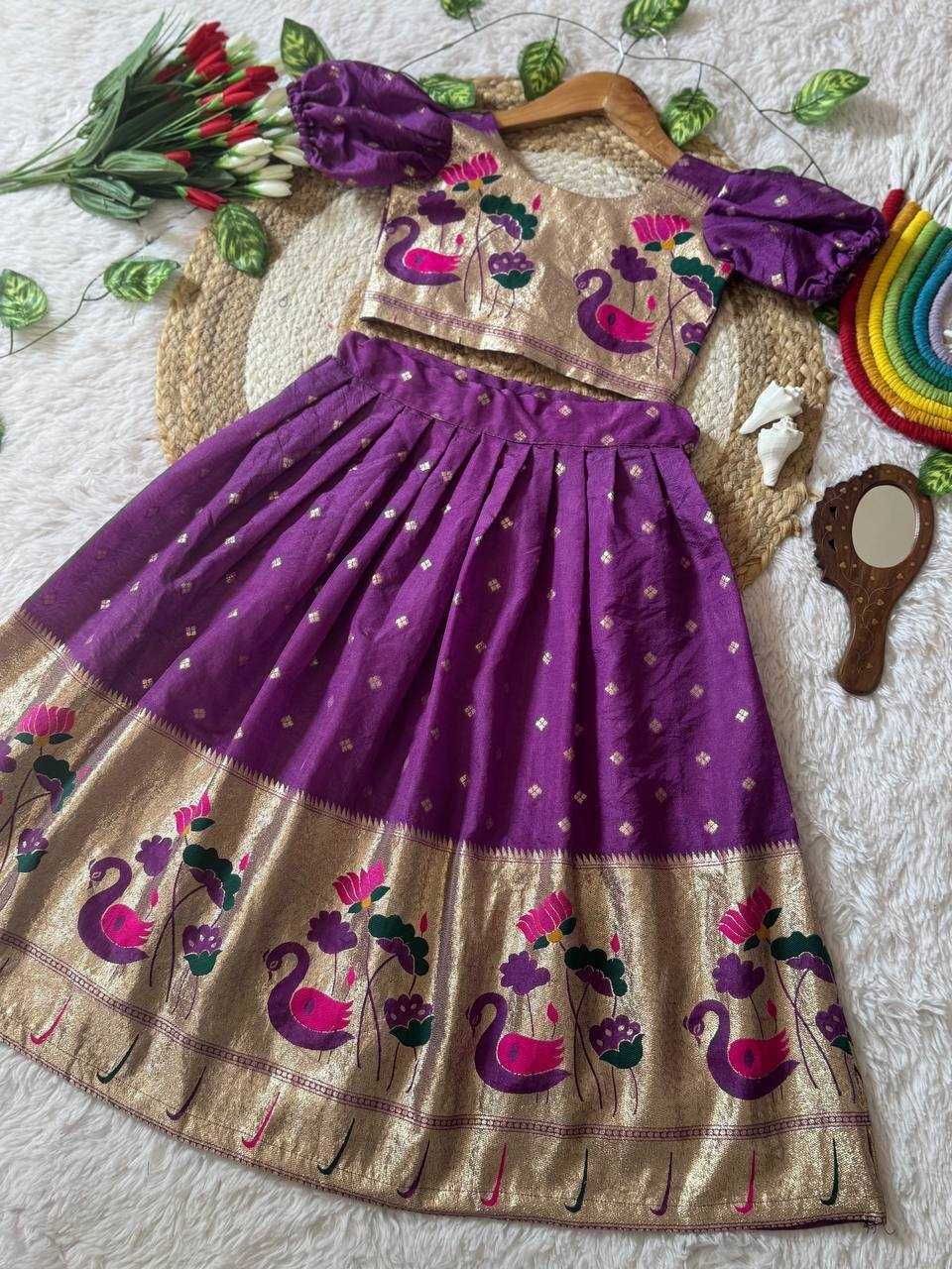 Ynf Soft Silk KESH709 42 Kids Wear Wholesale Kids Co-ord Set Kids Traditional Outfits Kids Lehenga Choli Manufacturer- Kids Exports