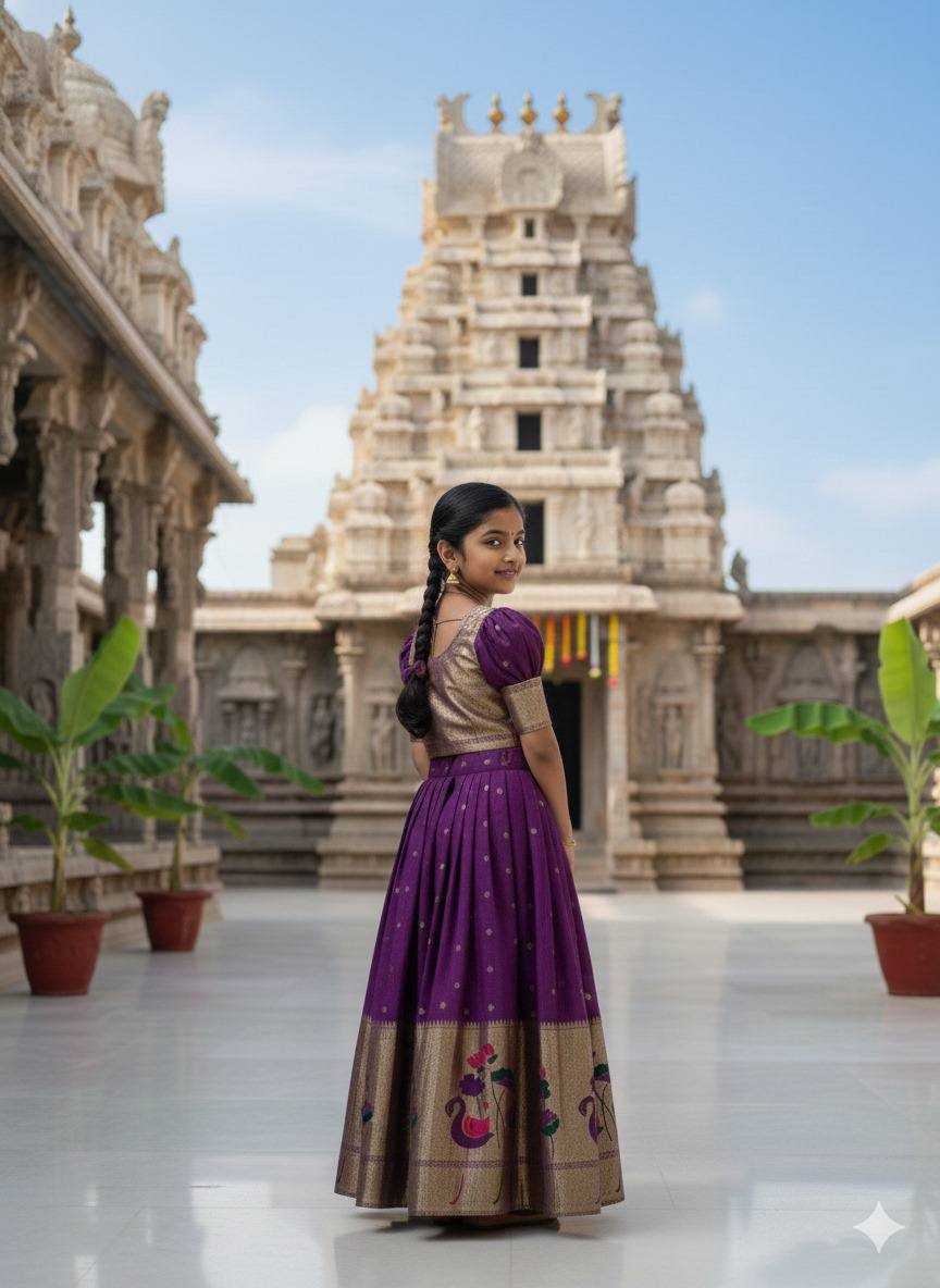 Ynf Soft Silk KESH709 42 Kids Wear Wholesale Kids Co-ord Set Kids Traditional Outfits Kids Lehenga Choli Manufacturer- Kids Exports