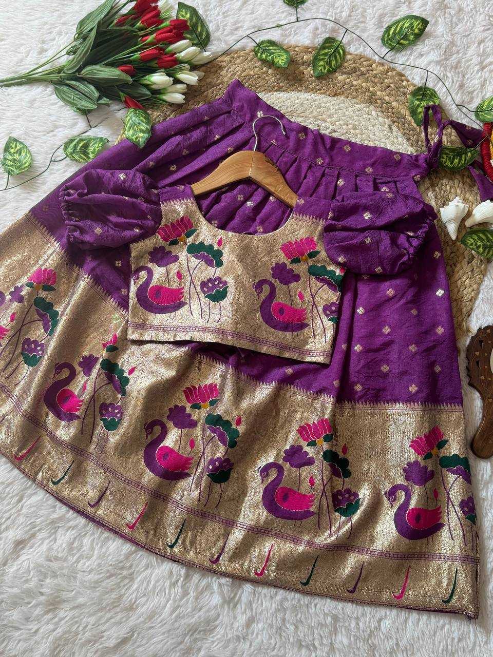 Ynf Soft Silk KESH709 42 Kids Wear Wholesale Kids Co-ord Set Kids Traditional Outfits Kids Lehenga Choli Manufacturer- Kids Exports