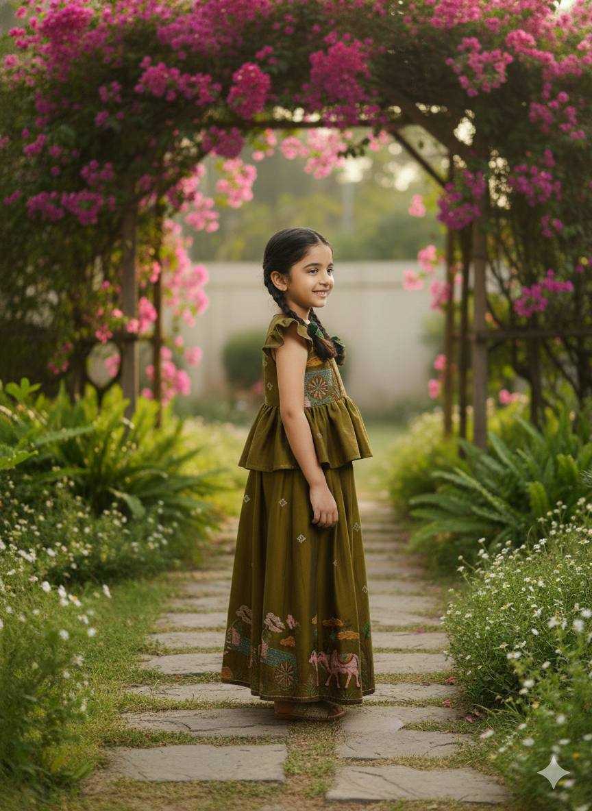Ynf Space Silk KESH709 38 Kids Wear Wholesale Kids Designer Frock Kids Lehenga Choli Kids Festive Wear Manufacturer- Kids Exports