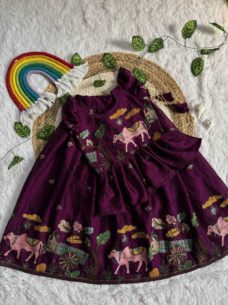 Ynf Space Silk KESH709 38 Kids Wear Wholesale Kids Designer Frock Kids Lehenga Choli Kids Festive Wear Manufacturer- Kids Exports