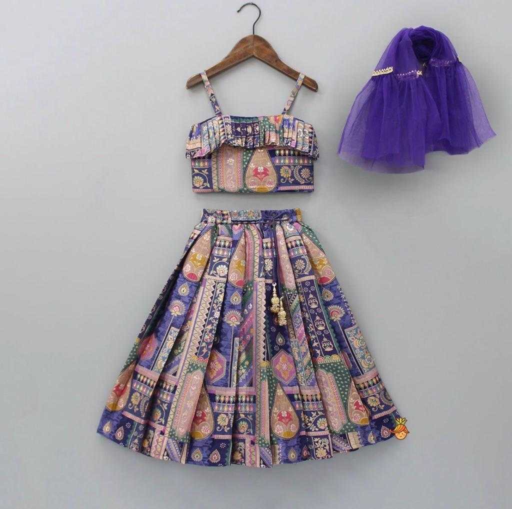 Ynf Munmun Tikali RIN235 mun silk Kids Wear Wholesale Kids Lehenga Kids Traditional Outfits Kids Party Wear Ethnic Manufacturer- Kids Exports