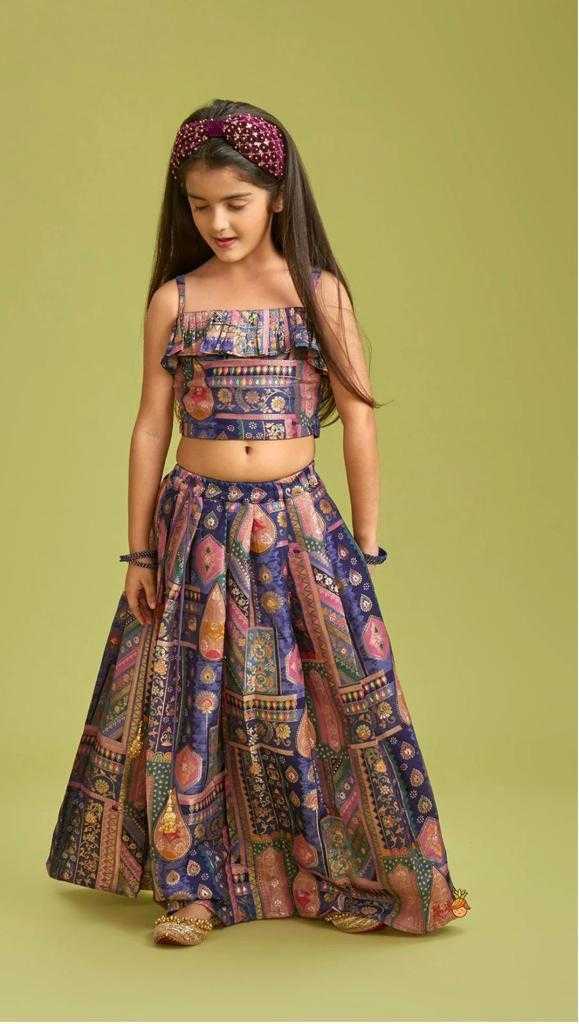 Ynf Munmun Tikali RIN235 mun silk Kids Wear Wholesale Kids Lehenga Kids Traditional Outfits Kids Party Wear Ethnic Manufacturer- Kids Exports