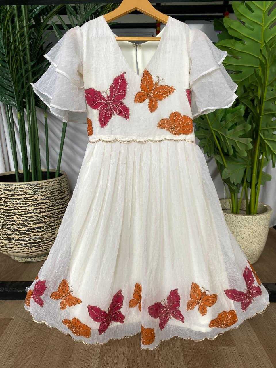 Ynf Organza RIN235 hand painted Kids Wear Wholesale Kids Lehenga Kids Gown Kids Party Wear Ethnic Manufacturer- Kids Exports