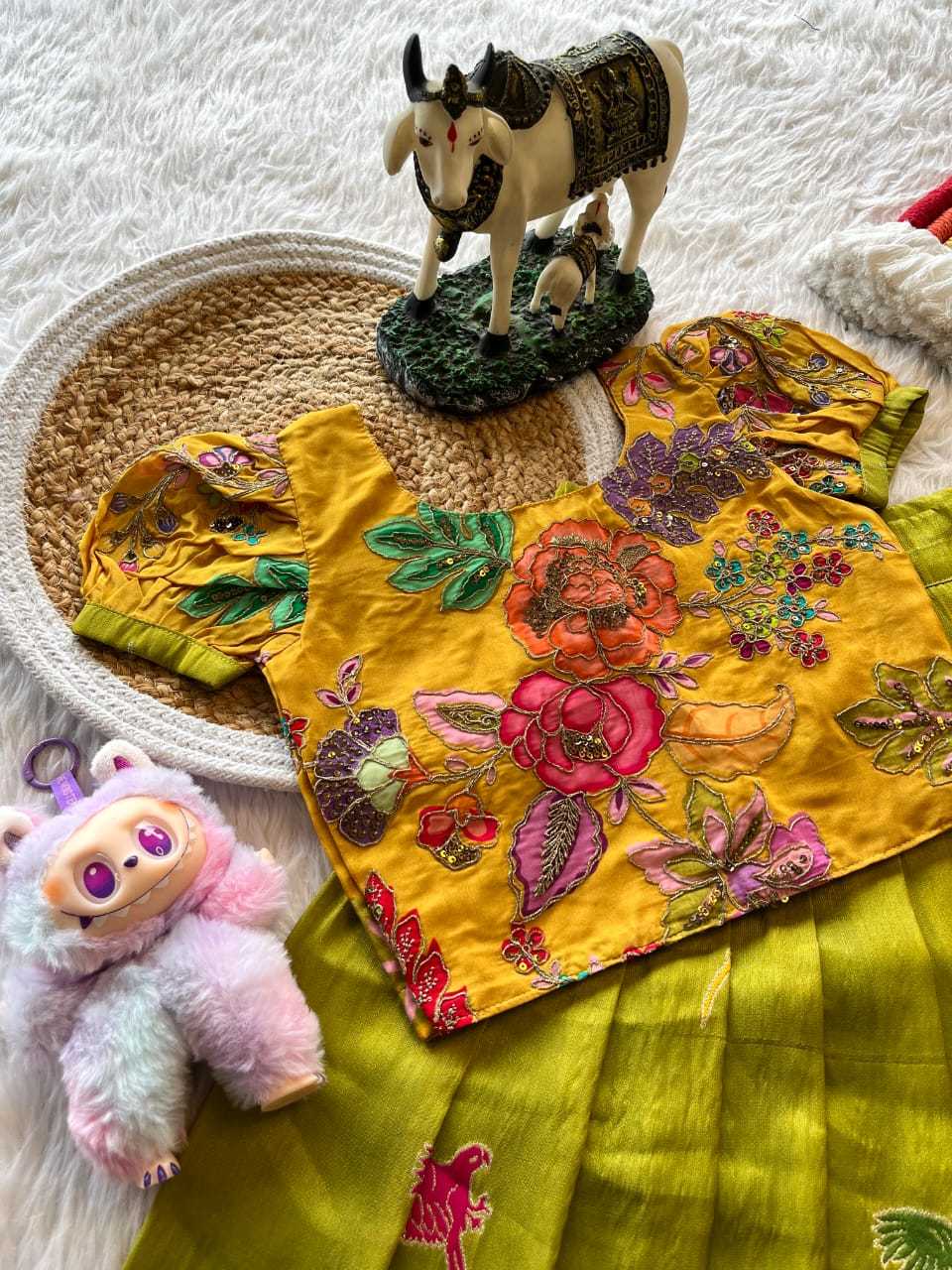 Ynf Tissue Silk RIN235 Graceful Tradition Kids Wear Wholesale Kids Lehenga Kids Designer Frock Kids Festive Wear Manufacturer- Kids Exports