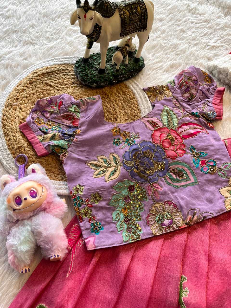 Ynf Tissue Silk RIN235 Graceful Tradition Kids Wear Wholesale Kids Lehenga Kids Designer Frock Kids Festive Wear Manufacturer- Kids Exports