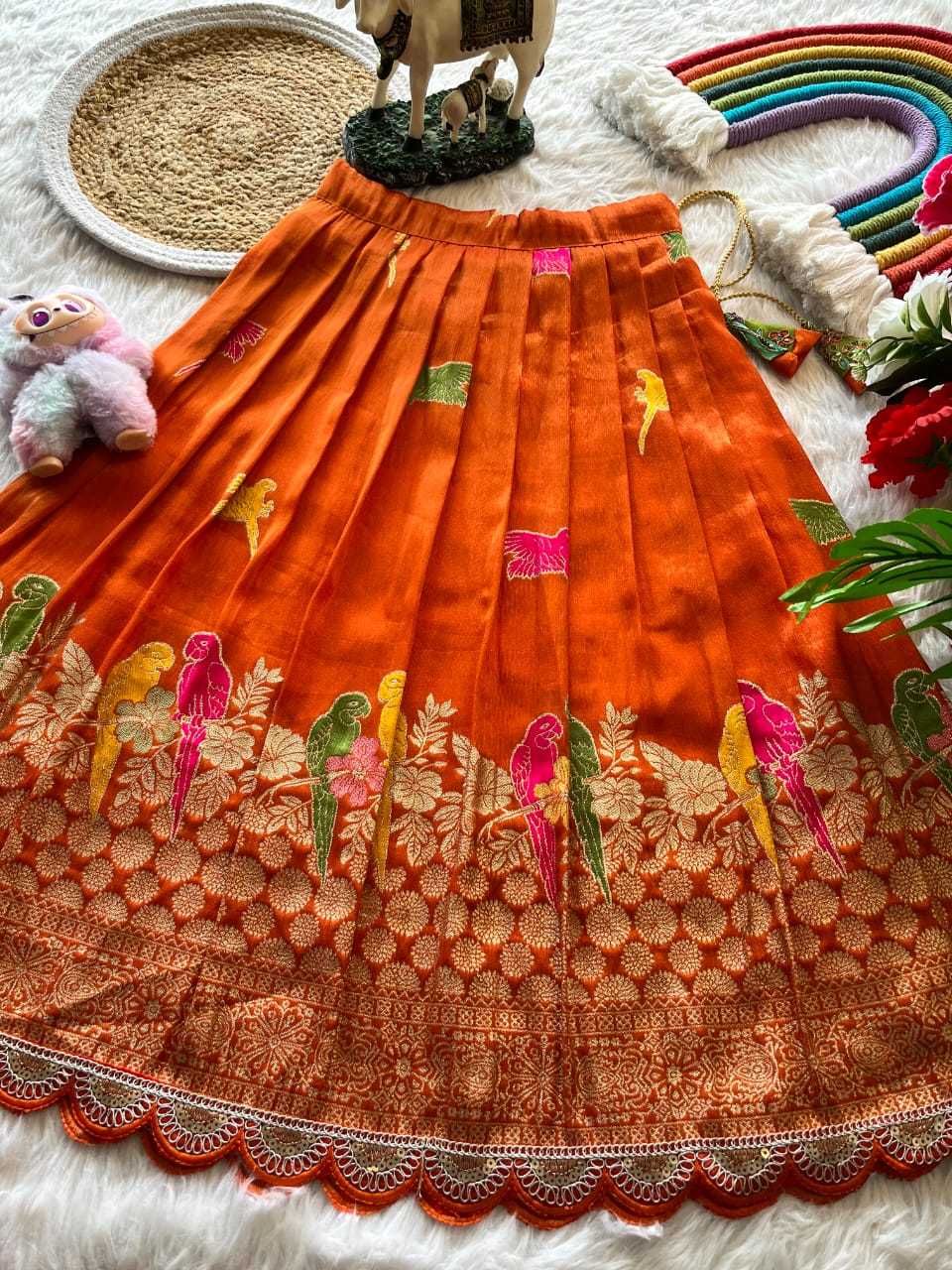 Ynf Tissue Silk RIN235 Graceful Tradition Kids Wear Wholesale Kids Lehenga Kids Designer Frock Kids Festive Wear Manufacturer- Kids Exports